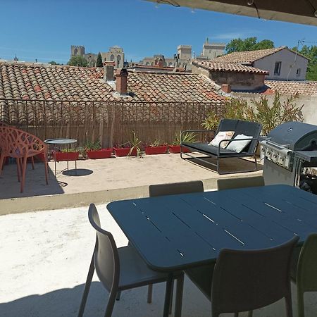 Maison intra muros, terrasses avec vue jaccuzzi et garage Avignon Chambre photo